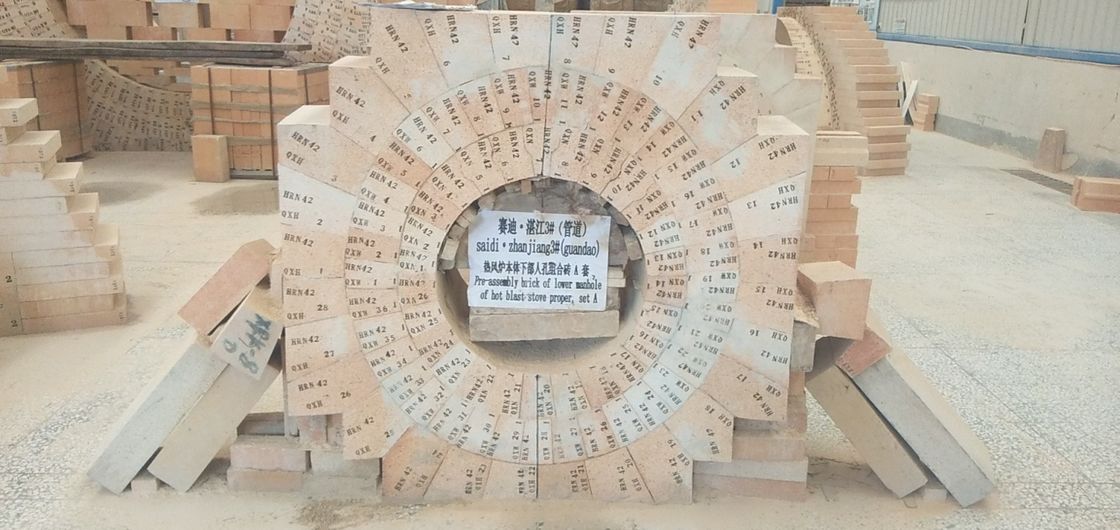 อิฐทนไฟอลูมินาซิลิเกตทนความร้อนสูง 1500 ℃ RUL สำหรับเตาระเบิดร้อน